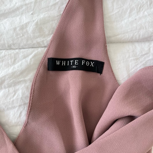 White Fox wrap tie dress - Picture 3 of 4